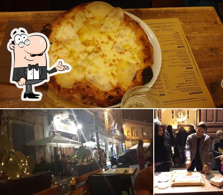 La interni e cibo del ristorante