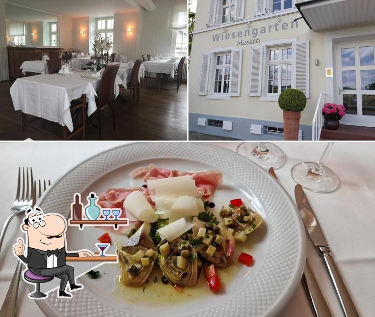 Dai un’occhiata alla foto che presenta la interni e cibo di Wiesengarten Musetti