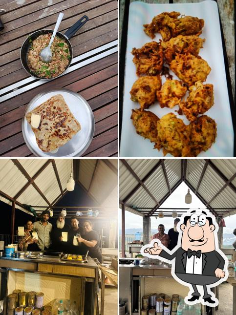 The image of interior and food at Chanson Dhaba by Sardar Ji