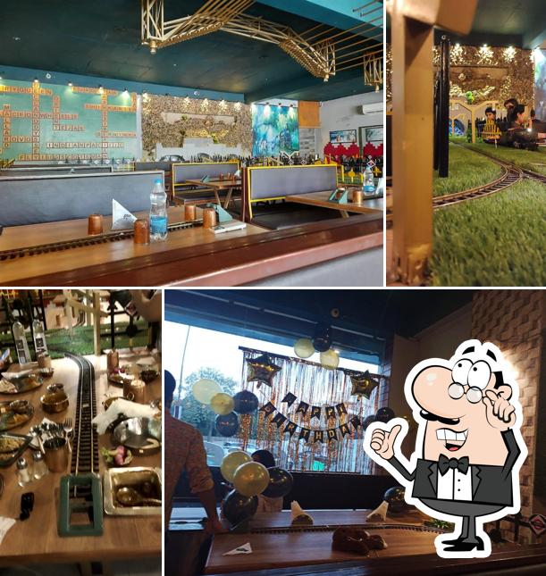 The interior of Vegetrainian - The Train Restaurant