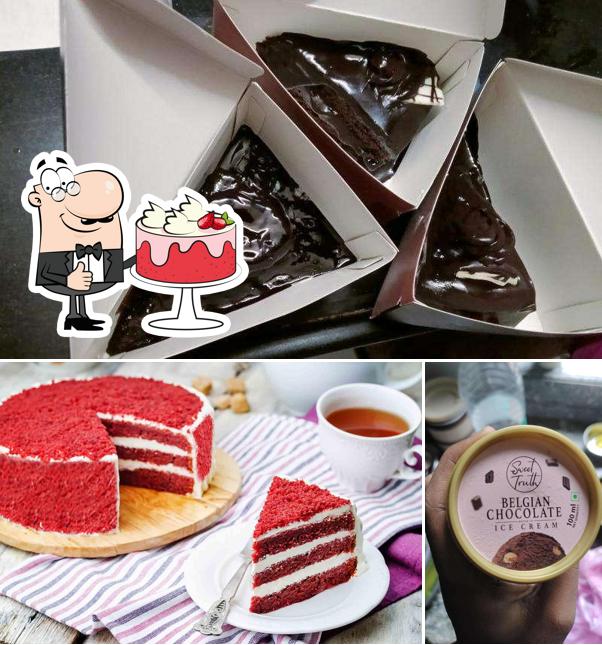 Red velvet cake at Sweet Truth Airoli
