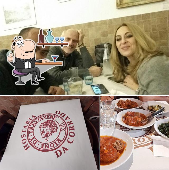 Gli interni di Hostaria Da Corrado