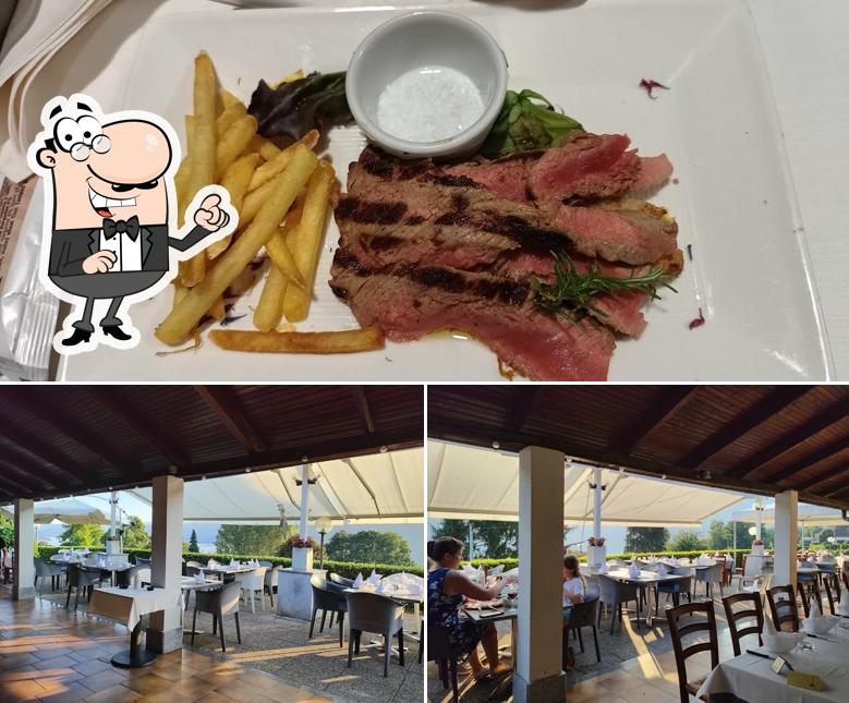 La interni e cibo del ristorante