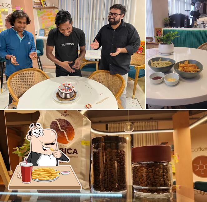 French fries at BrewIQ Coffee Co