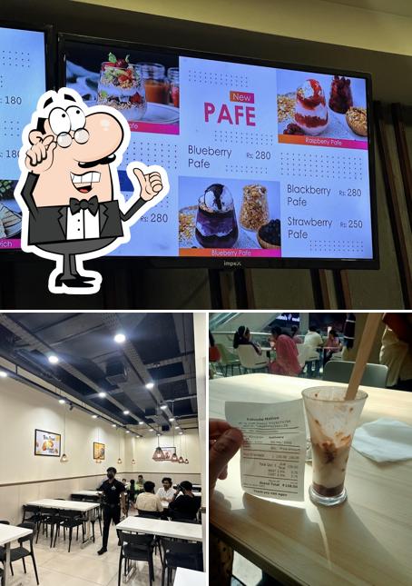 Among different things one can find interior and food at Falooda Nation