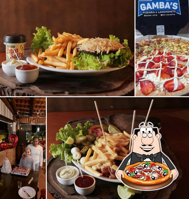 No Gamba's Pizzaria e Lanchonete, você pode degustar pizza