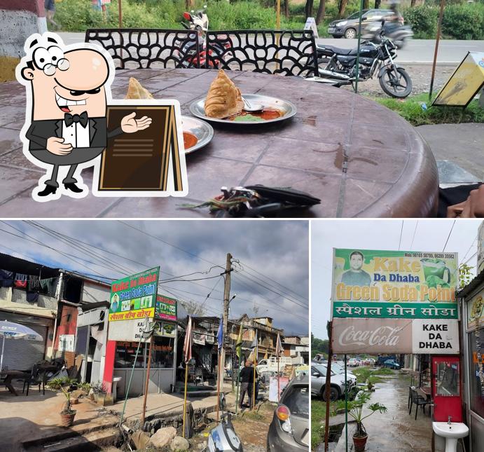 Among different things one can find exterior and food at Kake Da Dabha & Restaurant,Green Soda Point