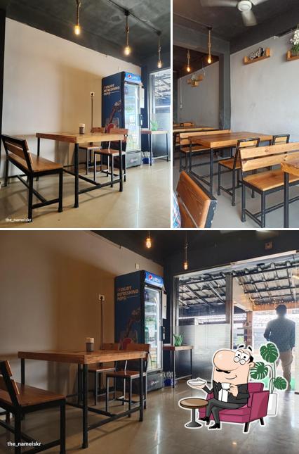 Take a seat at one of the tables at Open grill