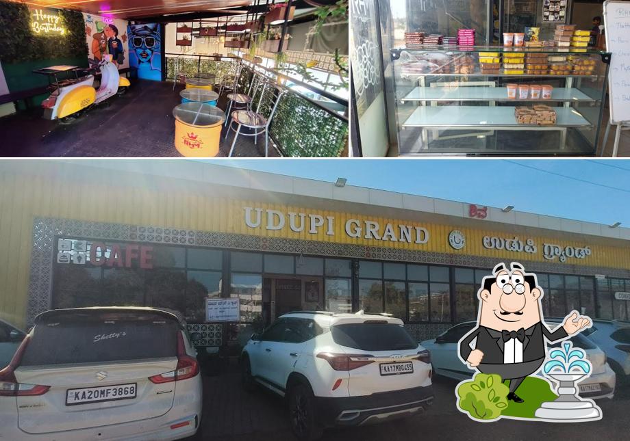 This is the picture depicting exterior and food at UDUPI GRAND