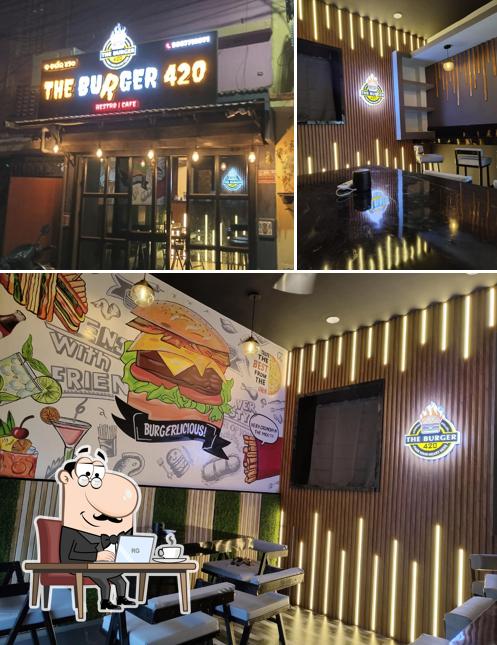 The interior of The Burger 420