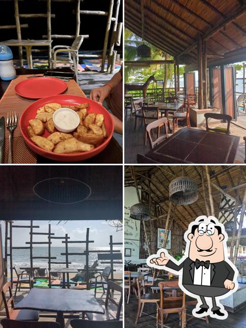 Take a seat at one of the tables at Chilli out Cafe