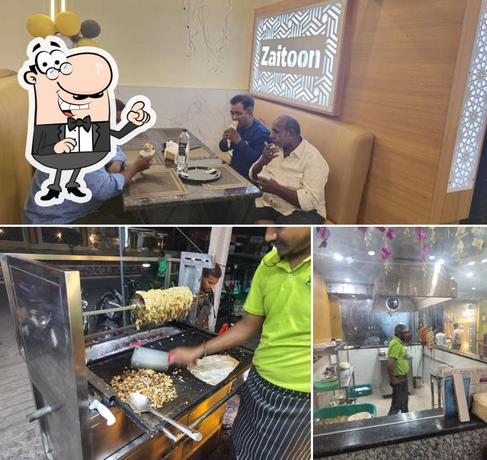 The interior of Zaitoon multicusine restaurant