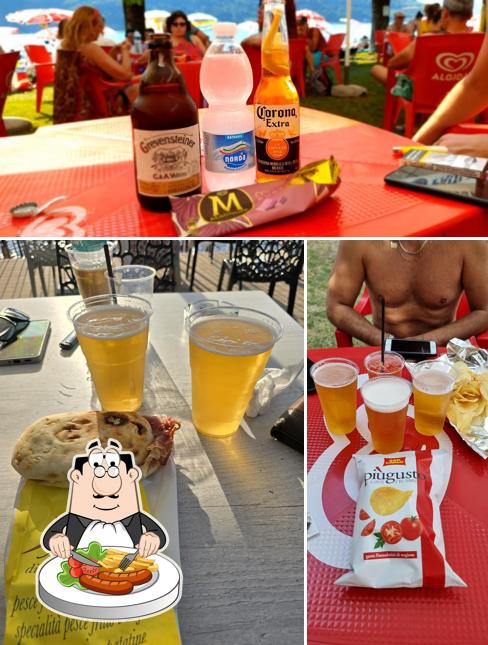 La foto di cibo e birra da Bar Perla Sebina