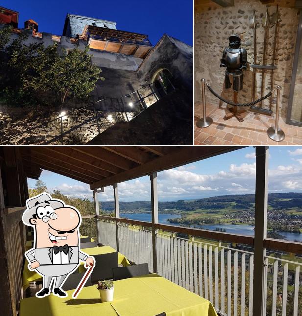 Goditi la vista dall'area esterna di Burg Hohenklingen