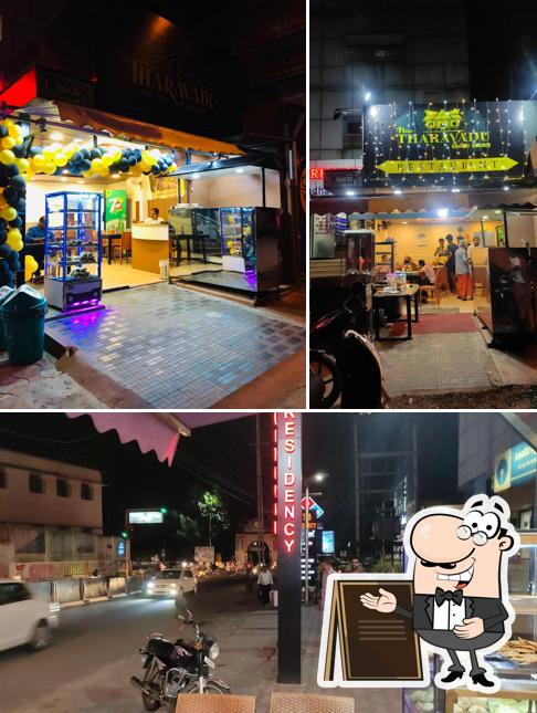 The exterior of Tharavadu Restaurant