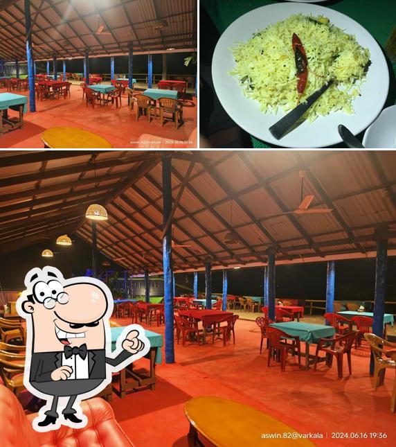The image of Green Pepper Restaurant Varkala’s interior and food