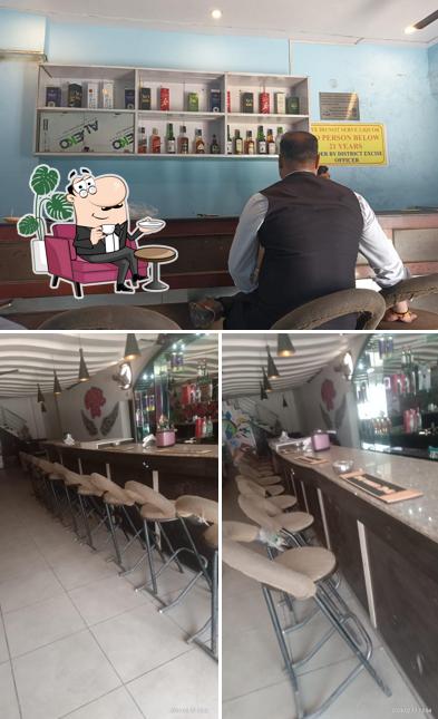 The image of interior and beverage at Delight Bar & Restaurant