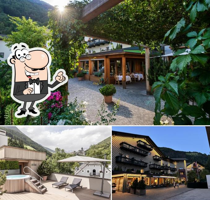 Puoi goderti l'aria fresca da seduto all'esterno di Hotel Drumlerhof