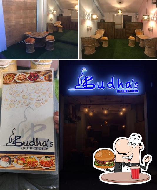 Try out a burger at Budha's Your Choice Cafe