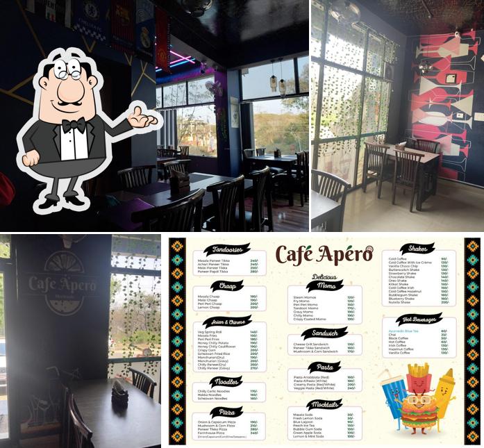 The interior of Cafe apero