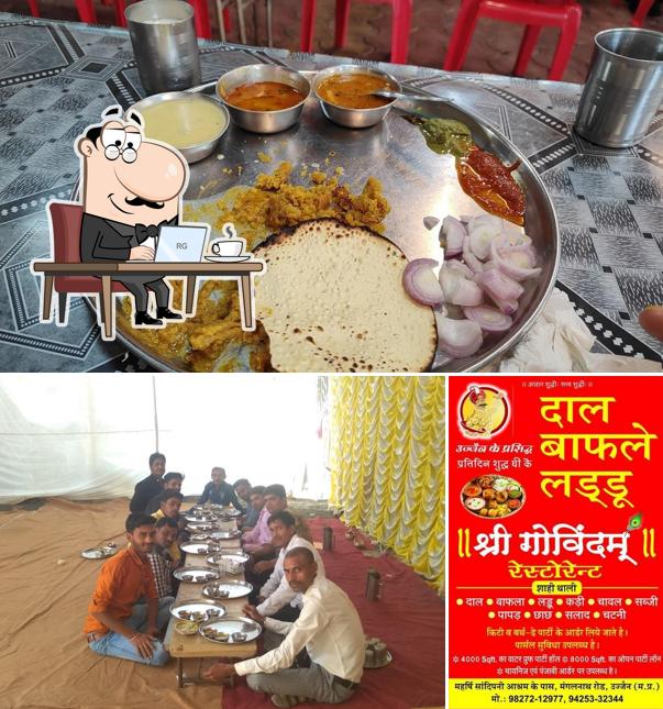 The interior of Shree Govindam Restaurant