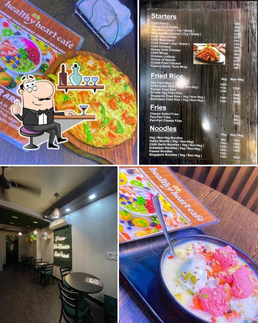 The picture of Healthy Heart Café’s interior and food