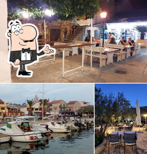 Gli interni di Restaurant Adriatic and Apartments Villa Ruža