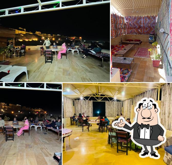 The interior of The Art Bliss Cafe Jaisalmer