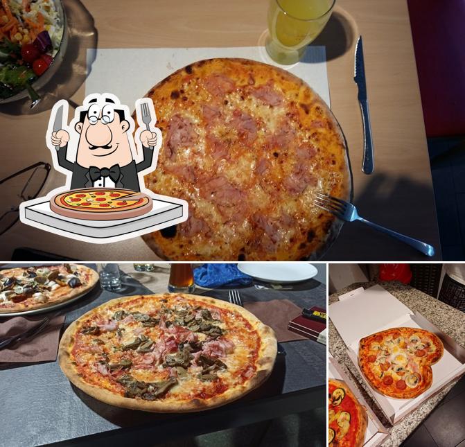 A Pizzeria Sportzentrum Spotti, puoi goderti una bella pizza