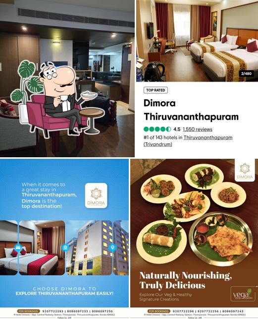 The interior of Hotel Dimora Thiruvananthapuram