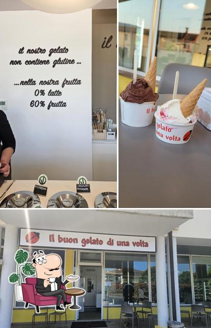 La interni e cibo del ristorante