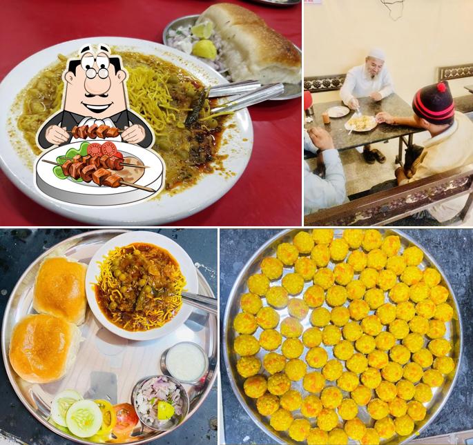 Food at Hotel Mahalaxmi Wadekar Special Misal