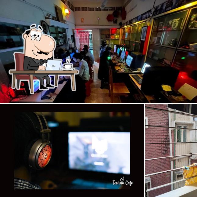 The interior of Techno Cafe