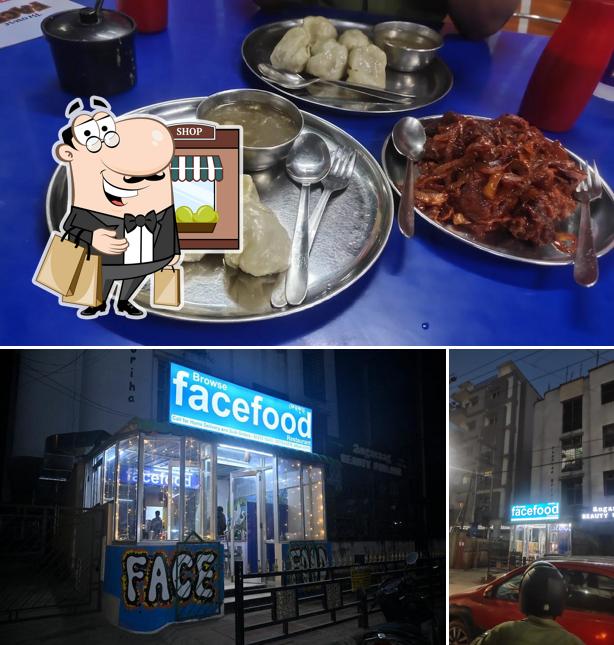 Among different things one can find exterior and food at Facefood Restaurant