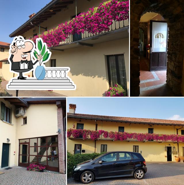 Puoi goderti l'aria fresca da seduto all'esterno di La Locanda dell'Oca Bianca