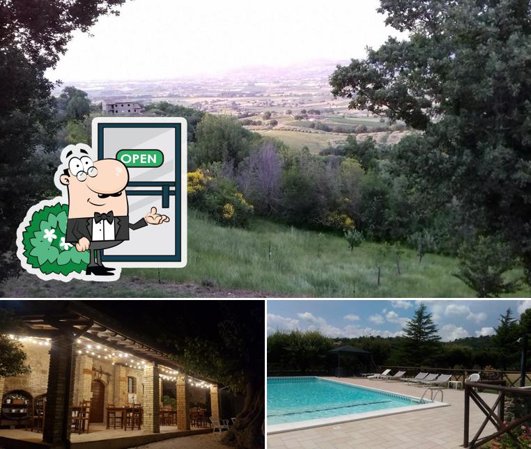 Goditi la vista dall'area esterna di Agriturismo Il Cicaleto Cannara