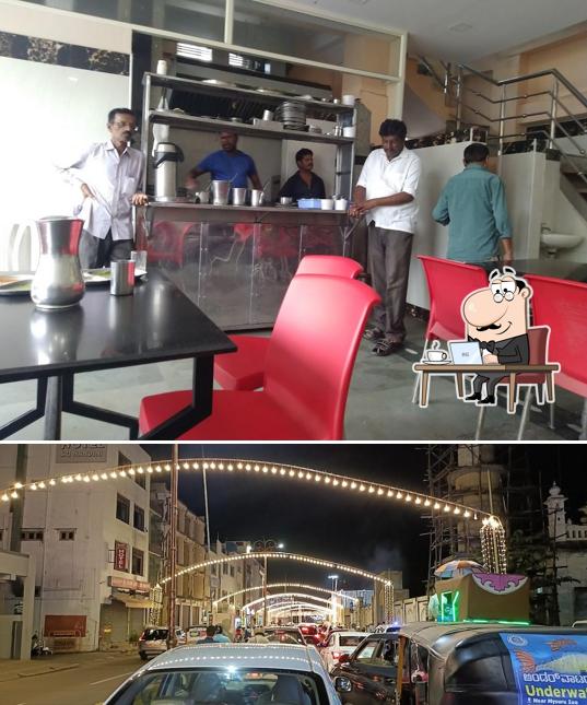 The interior of Hotel Sri Nandini veg