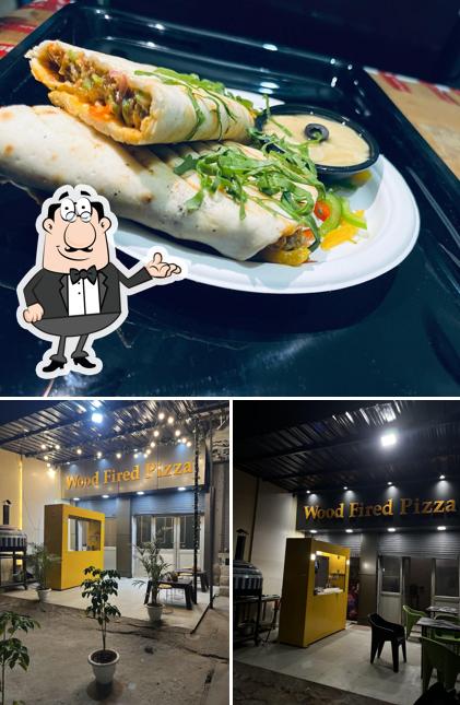 The restaurant's interior and food