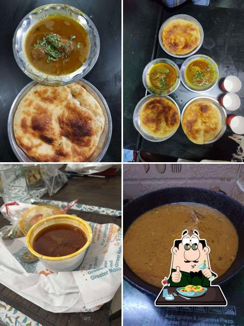 Food at Raheem's Kulcha Nahari