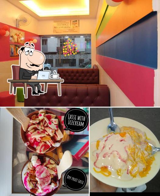 The image of interior and food at Lassi House