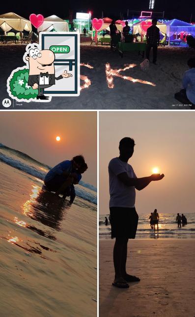 The photo of exterior and interior at Sea King Restaurant