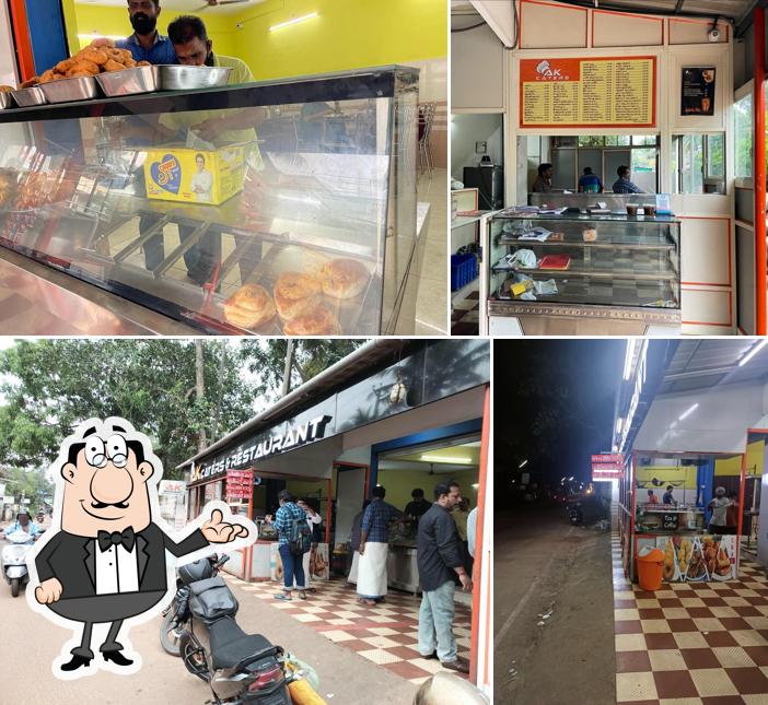 The restaurant's interior and exterior