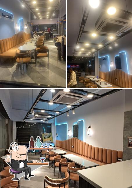 The interior of New Sapna sandwich and pizza