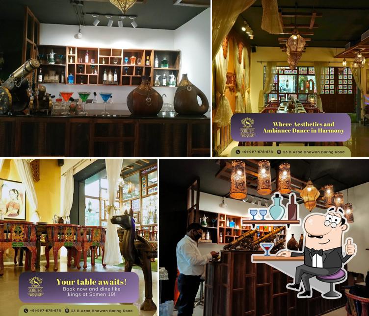 Take a seat at one of the tables at Somen19