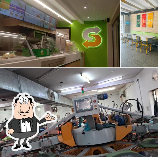 The interior of Subway Jagdambay Market