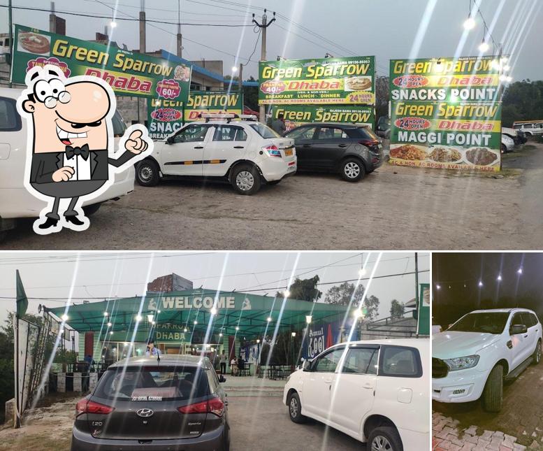 Enjoy the view outside GREEN SPARROW DHABA