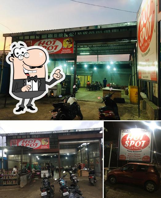 The exterior of Hot spot family Restaurant