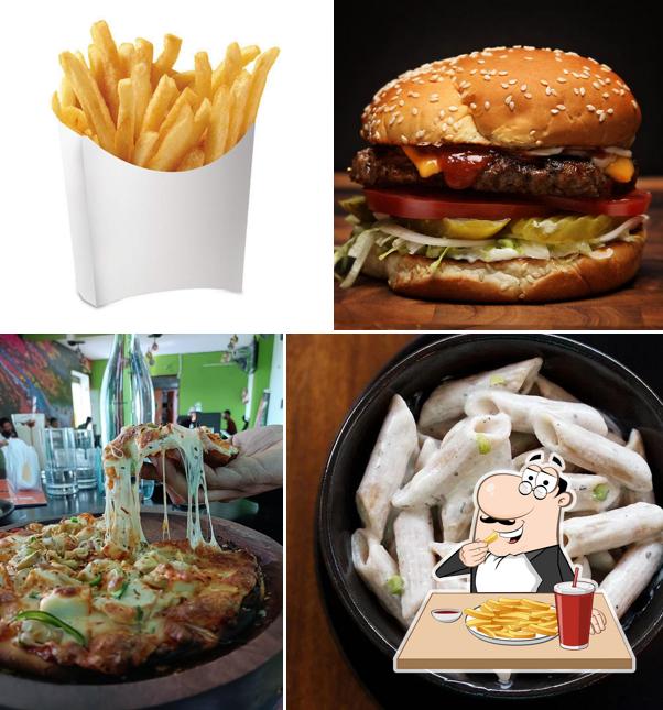 French fries at Hustle & Bustle Cafe and Restaurant