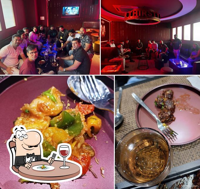 Among various things one can find food and interior at THIRSTY TIGER LOUNGE & BAR