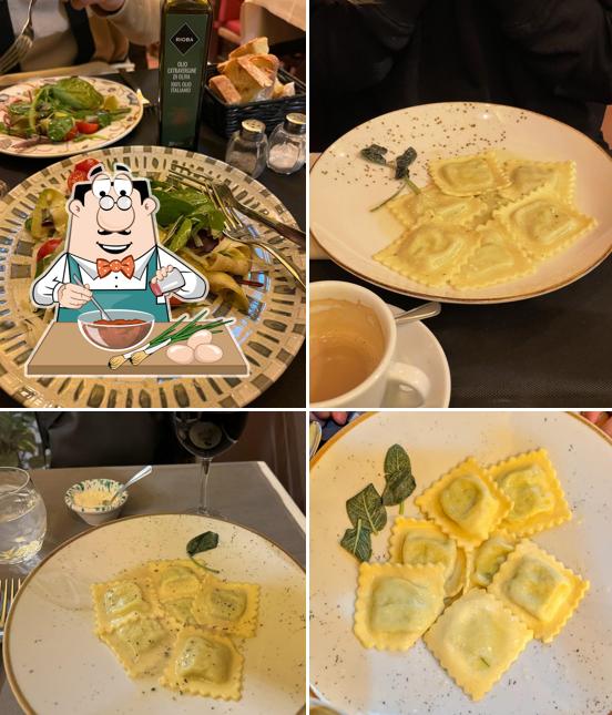 Ravioli al Osteria cacio e vino all'antico Borgo